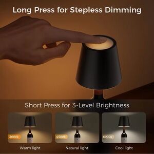 Modern Black and White LED Table Lamps